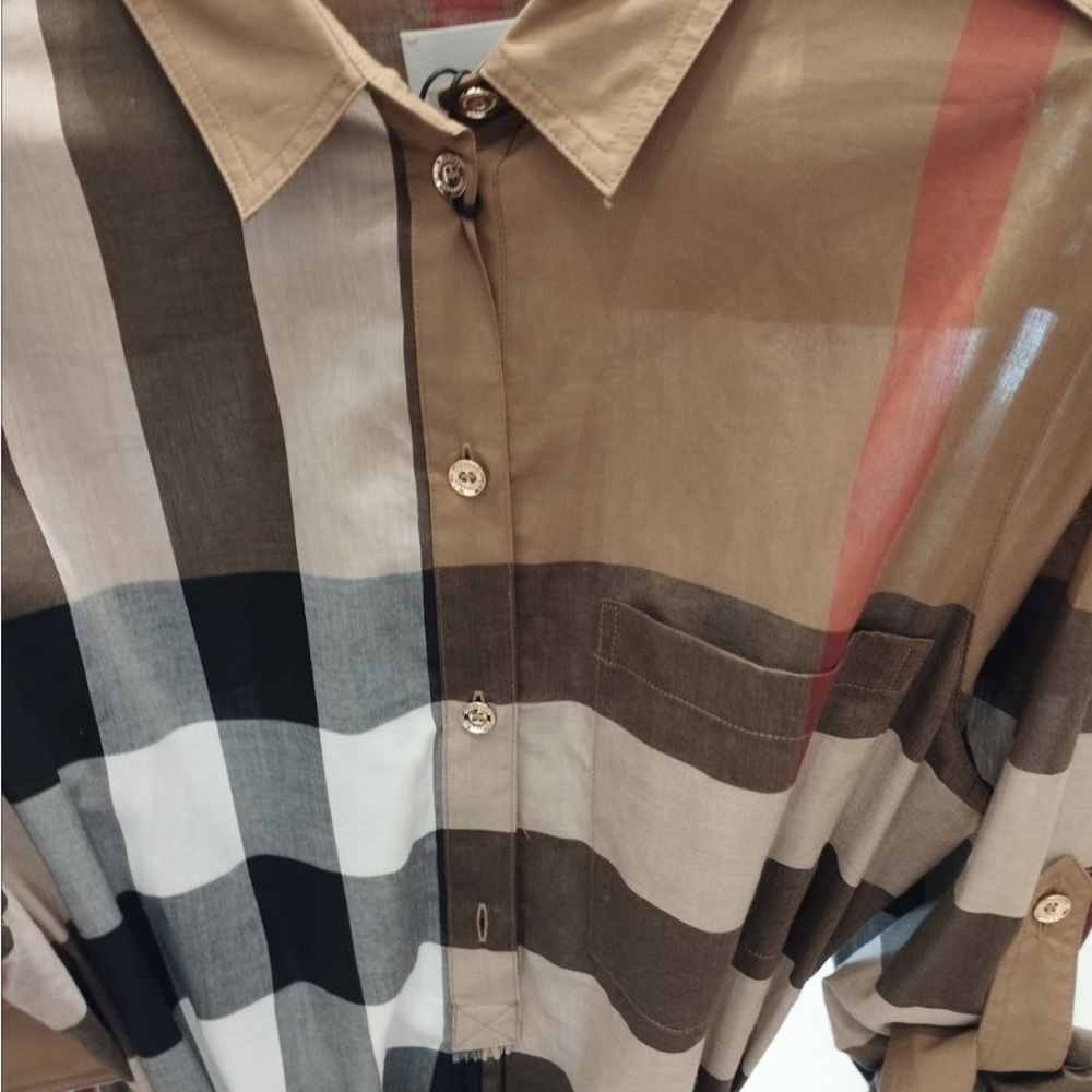 Burberry | Plaid Patterns Cotton Shirt Dresses